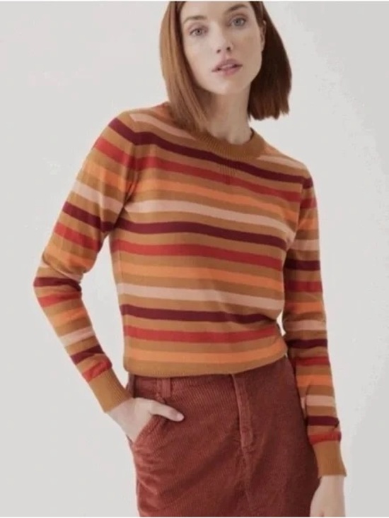 Pact Sweaters - PACT 100% organic cotton striped multicolor sweater size medium